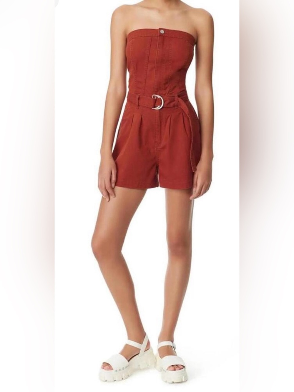 NWOT Circus NY By Sam Edelman Strapless Belted Romper y2k utility Sz 27 US 4